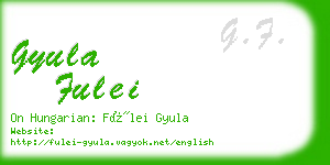 gyula fulei business card